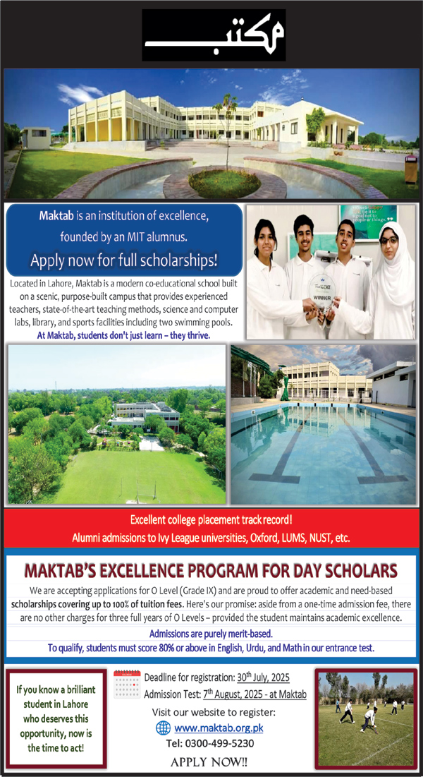 Admission Open in Maktab
